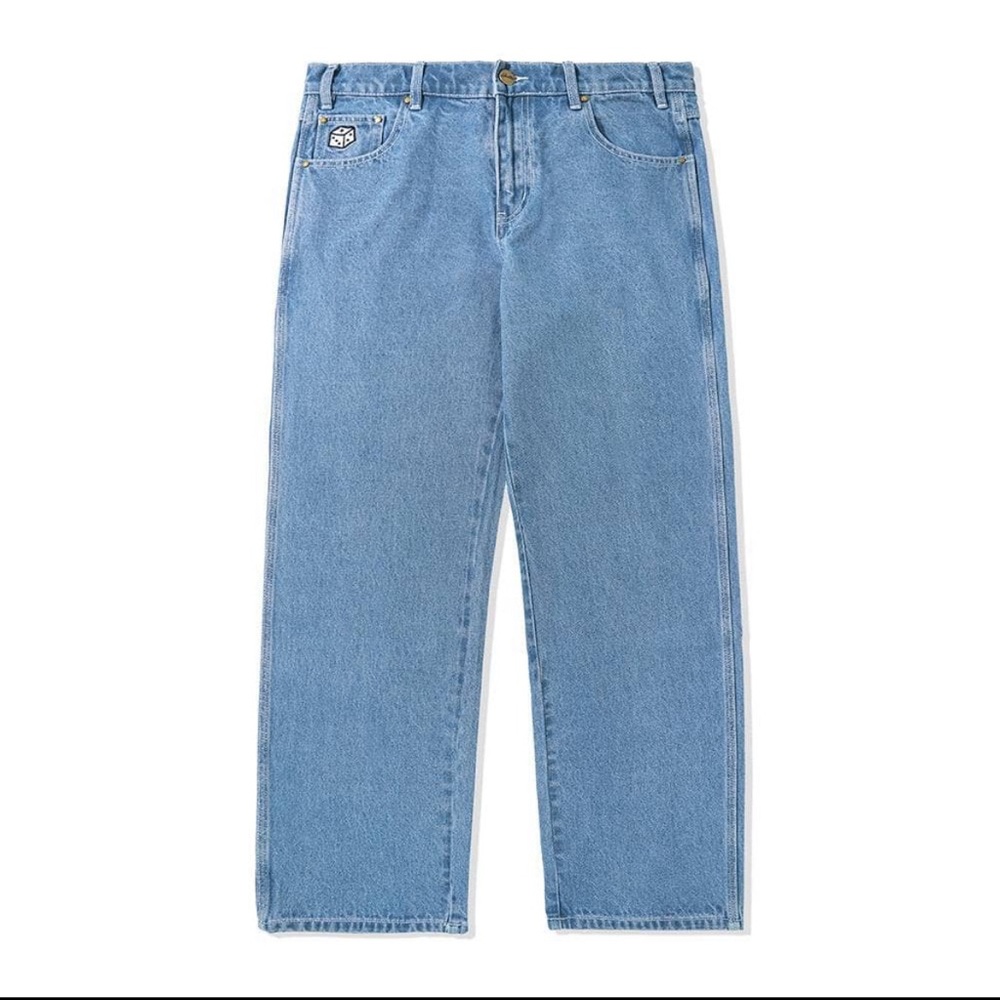 NEW RETIRED Butter Relaxed Denim Pants - Washed Indigo - Dice - 40